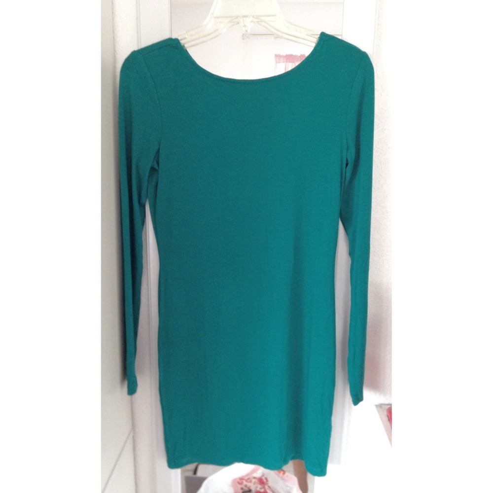 FOREVER 21 Teal long sleeve dress